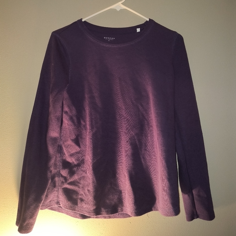 Sonoma Women's Deep Purple Long Sleeve Top